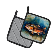 Load image into Gallery viewer, Brown Trout Pot Holders - Set of 2 Decorative Kitchen Helpers | Made in the USA