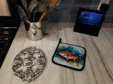Load image into Gallery viewer, Brown Trout Pot Holders - Set of 2 Decorative Kitchen Helpers | Made in the USA