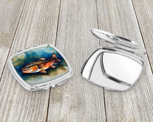 Load image into Gallery viewer, Brown Trout Compact Mirror – Stylish Purse Mirror with Artistic Covers