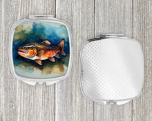 Load image into Gallery viewer, Brown Trout Compact Mirror – Stylish Purse Mirror with Artistic Covers