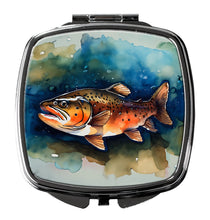Load image into Gallery viewer, Brown Trout Compact Mirror – Stylish Purse Mirror with Artistic Covers