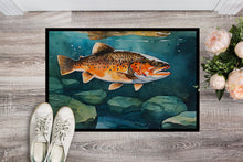 Load image into Gallery viewer, Brown Trout Doormat - Large 24x36 – Indoor/Outdoor Floor Mat with Artistic Flair