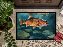 Load image into Gallery viewer, Brown Trout Doormat - Large 24x36 – Indoor/Outdoor Floor Mat with Artistic Flair