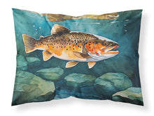 Load image into Gallery viewer, Brown Trout Standard Pillowcase – Artistic Decorative Front, White Back