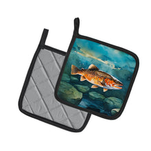 Load image into Gallery viewer, Brown Trout Pot Holders - Set of 2 Decorative Kitchen Helpers | Made in the USA
