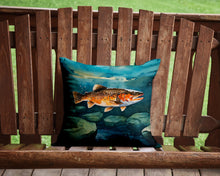 Load image into Gallery viewer, Brown Trout Throw Pillow - 14x14 Decorative Pillow – Art for Your Home &amp; Patio