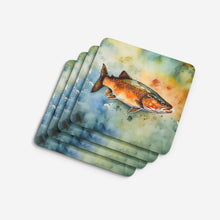 Load image into Gallery viewer, Brown Trout Coasters - Set of 4 Lightweight Foam, Absorbent Drink Coasters
