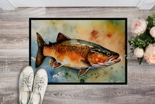Load image into Gallery viewer, Brown Trout Doormat - Large 24x36 – Indoor/Outdoor Floor Mat with Artistic Flair