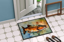 Load image into Gallery viewer, Brown Trout Doormat - Large 24x36 – Indoor/Outdoor Floor Mat with Artistic Flair