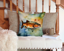 Load image into Gallery viewer, Brown Trout Throw Pillow - 14x14 Decorative Pillow – Art for Your Home &amp; Patio