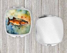 Load image into Gallery viewer, Brown Trout Compact Mirror – Stylish Purse Mirror with Artistic Covers