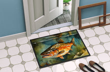 Load image into Gallery viewer, Brown Trout Doormat - Large 24x36 – Indoor/Outdoor Floor Mat with Artistic Flair