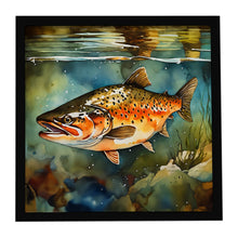 Load image into Gallery viewer, Brown Trout Framed Metal Print