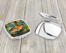 Load image into Gallery viewer, Brown Trout Compact Mirror – Stylish Purse Mirror with Artistic Covers