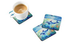 Load image into Gallery viewer, Dolphin Coasters - Set of 4 Lightweight Foam, Absorbent Drink Coasters