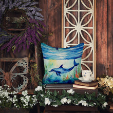 Load image into Gallery viewer, Dolphin Throw Pillow - 14x14 Decorative Pillow – Art for Your Home &amp; Patio