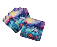 Load image into Gallery viewer, Dolphin Coasters - Set of 4 Lightweight Foam, Absorbent Drink Coasters