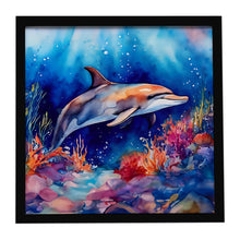 Load image into Gallery viewer, Dolphin Framed Metal Print