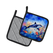 Load image into Gallery viewer, Dolphin Pot Holders - Set of 2 Decorative Kitchen Helpers | Made in the USA