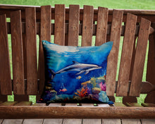 Load image into Gallery viewer, Dolphin Throw Pillow - 14x14 Decorative Pillow – Art for Your Home &amp; Patio