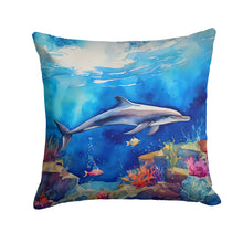 Load image into Gallery viewer, Dolphin Throw Pillow - 14x14 Decorative Pillow – Art for Your Home &amp; Patio