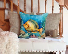 Load image into Gallery viewer, Flounder Throw Pillow - 14x14 Decorative Pillow – Art for Your Home &amp; Patio