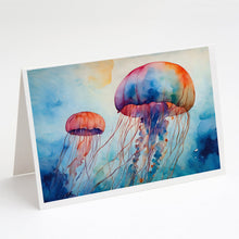 Load image into Gallery viewer, Jellyfish Greeting Cards - Blank Note Cards – 8-Pack of Artist-Designed Cards with Envelopes