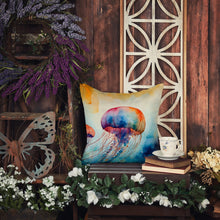 Load image into Gallery viewer, Jellyfish Throw Pillow - 14x14 Decorative Pillow – Art for Your Home &amp; Patio