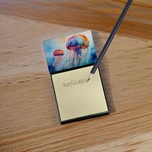 Load image into Gallery viewer, Jellyfish Sticky Note Holder- Refiilable Desk Accessory Note Pad