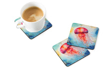 Load image into Gallery viewer, Jellyfish Coasters - Set of 4 Lightweight Foam, Absorbent Drink Coasters