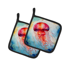 Load image into Gallery viewer, Jellyfish Pot Holders - Set of 2 Decorative Kitchen Helpers | Made in the USA