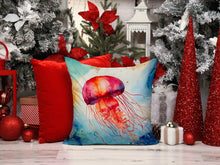 Load image into Gallery viewer, Jellyfish Throw Pillow - 14x14 Decorative Pillow – Art for Your Home &amp; Patio