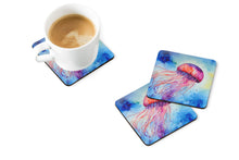 Load image into Gallery viewer, Jellyfish Coasters - Set of 4 Lightweight Foam, Absorbent Drink Coasters