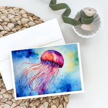 Load image into Gallery viewer, Jellyfish Greeting Cards - Blank Note Cards – 8-Pack of Artist-Designed Cards with Envelopes
