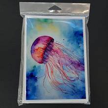 Load image into Gallery viewer, Jellyfish Greeting Cards - Blank Note Cards – 8-Pack of Artist-Designed Cards with Envelopes