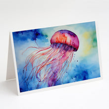 Load image into Gallery viewer, Jellyfish Greeting Cards - Blank Note Cards – 8-Pack of Artist-Designed Cards with Envelopes