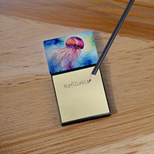 Load image into Gallery viewer, Jellyfish Sticky Note Holder- Refiilable Desk Accessory Note Pad