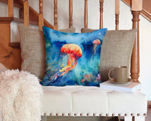 Load image into Gallery viewer, Jellyfish Throw Pillow - 14x14 Decorative Pillow – Art for Your Home &amp; Patio