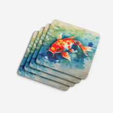 Load image into Gallery viewer, Koi Fish Coasters - Set of 4 Lightweight Foam, Absorbent Drink Coasters