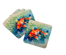 Load image into Gallery viewer, Koi Fish Coasters - Set of 4 Lightweight Foam, Absorbent Drink Coasters