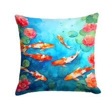 Load image into Gallery viewer, Koi Fish Throw Pillow - 14x14 Decorative Pillow – Art for Your Home &amp; Patio