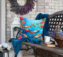 Load image into Gallery viewer, Koi Fish Throw Pillow