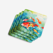 Load image into Gallery viewer, Koi Fish Coasters - Set of 4 Lightweight Foam, Absorbent Drink Coasters