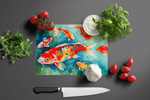 Load image into Gallery viewer, Koi Fish Glass Cutting Boards – Durable, Decorative Kitchen Art Large