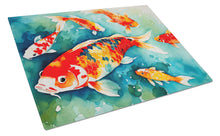 Load image into Gallery viewer, Koi Fish Glass Cutting Boards – Durable, Decorative Kitchen Art Large