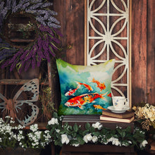 Load image into Gallery viewer, Koi Fish Throw Pillow - 14x14 Decorative Pillow – Art for Your Home &amp; Patio