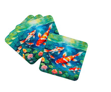 Load image into Gallery viewer, Koi Fish Coasters - Set of 4 Lightweight Foam, Absorbent Drink Coasters