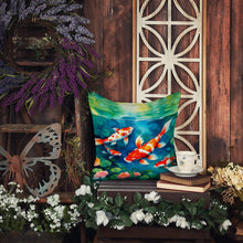 Load image into Gallery viewer, Koi Fish Throw Pillow - 14x14 Decorative Pillow – Art for Your Home &amp; Patio