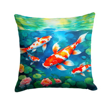 Load image into Gallery viewer, Koi Fish Throw Pillow - 14x14 Decorative Pillow – Art for Your Home &amp; Patio