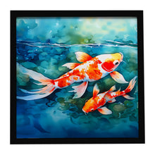 Load image into Gallery viewer, Koi Fish Framed Metal Print